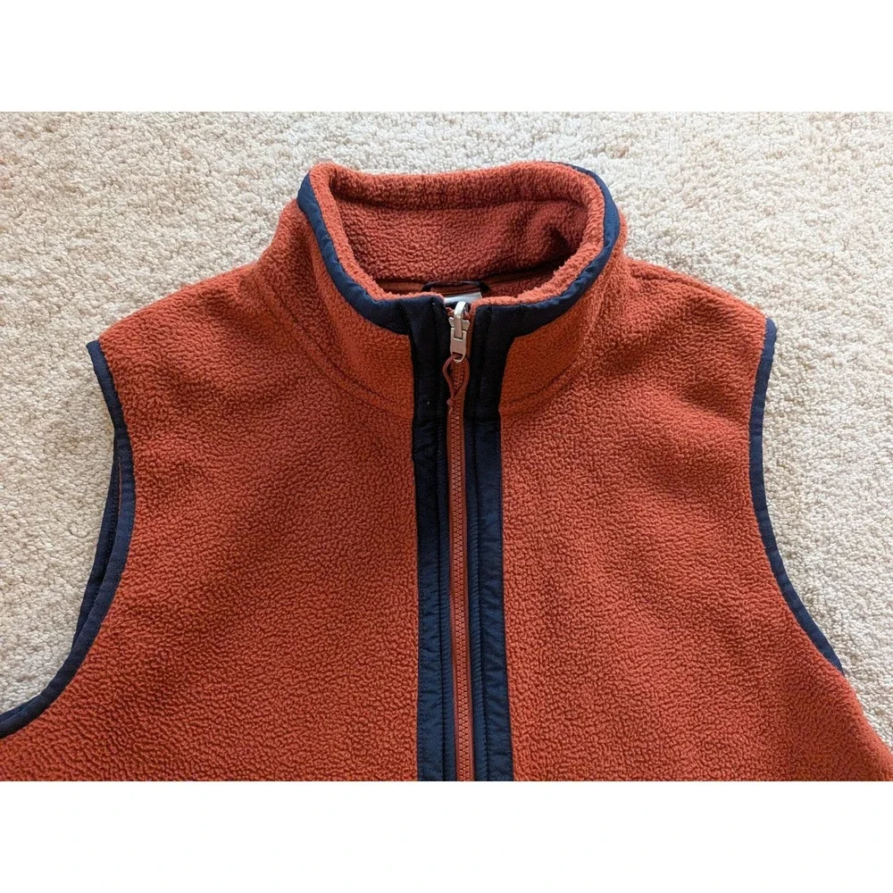 The North Face Mens Sherpa Fleece Vest Burnt Orange Large